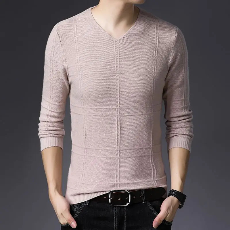 Autumn Winter New Men V-neck Pullover