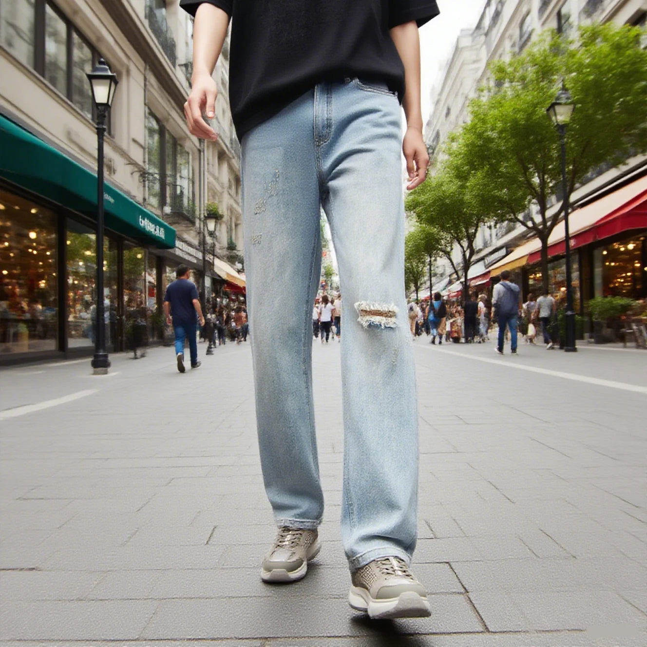 American Elastic Straight Jeans