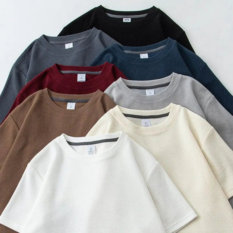 Waffle Short Sleeved T-shirt for Men