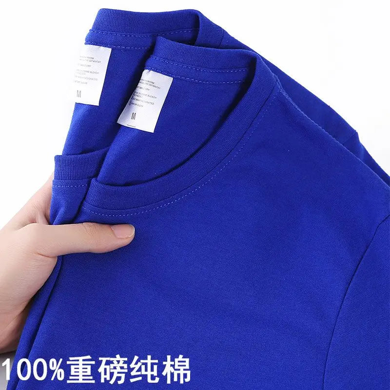 100% Cotton T-shirt Men Women Solid