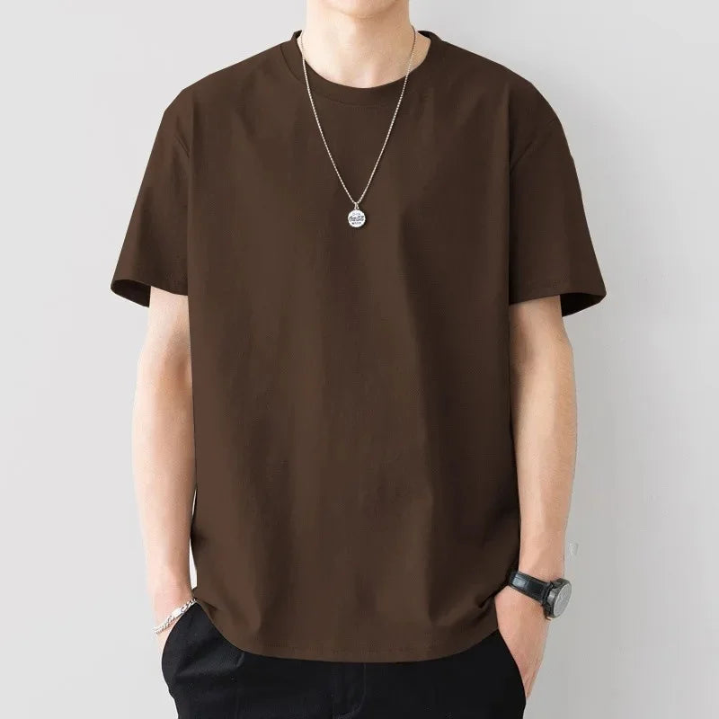 Fashionable Solid Color round Neck Short