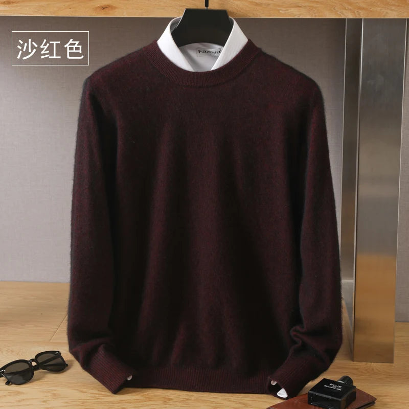 Men's 100% Pure Mink Cashmere Sweater